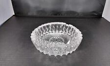 Vtg Large Cut Clear Glass Cigar Cigarette Ashtray 8in  Heavy LNC Mid Century MCM picture