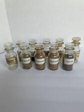 10 Vintage John Wagner & Sons Spice Apothecary Jars Glass Bottles Ivyland, PA picture