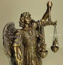 Saint Michael Archangel Weighing Souls Angel Statue Sculpture Bronze Finish picture
