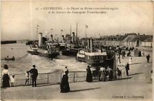 CPA AK Cherbourg - Le departure du Bateau SHIPS (762760) picture