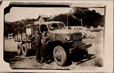 Handsome Military Men Friends GMC CCKW Jimmy WWII Truck 1940s Vintage Photograph picture