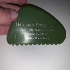 Vtg Herman’s Speed Wash - Marble Rock, IA - Advertising Scraper picture