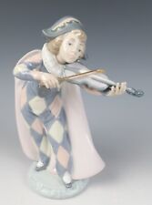 MINT Lladro Circus Serenade Porcelain Figurine 5694 Harlequin Playing Violin picture