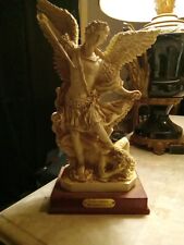 Holy Archangel Saint Michael With Chained Lucifer Statue Holy Eucharist 12in picture