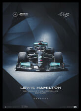 Lewis Hamilton 2021 Mercedes-AMG Petronas Formula 1 LtdEd1000 Silv Emboss Poster picture