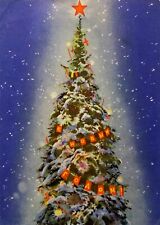 1957 Vintage Christmas Tree Collectible Christmas Postcard Greeting card picture
