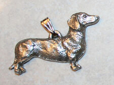 DACHSHUND Smooth Dog Harris Fine Pewter Pendant USA Made picture