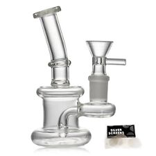 4.9inch Mini Bongs Portable Handmade Recycler Glass Water Pipe with 14.5mm Bowl picture
