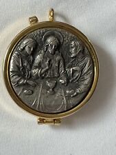 Last Supper Pyx Pewter Catholic Holy Communion ￼ picture