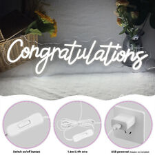 Congratulations Neon Sign USB Light for Wedding Graduation Party Wall Art Decor picture