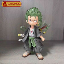 Anime OP Roronoa Zoro Cute three knives Standing PVC Figure Statue Toy Gift picture