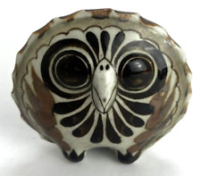 Vintage MCM Jorge Wilmot Tonala Owl Figurine Mexican Folk Pottery Signed 