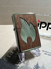 Zippo Windproof Lighter Mahogany Woodchuck HP Green Laser Cut Big Flame 2022 NEW picture