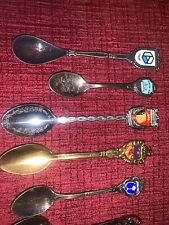 LOT OF 11 SOUVENIR SPOONS, DIFFERENT STATES, PLACES, STYLES picture