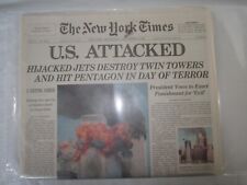 RARE Vacuum Sealed Late Edition New York Times 9 11 01 Newspaper - Print Error picture