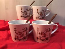 Set of 4 Trisa Italian Chef Cappuccino/Tea Cups with Spoons picture
