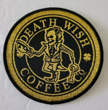 NEW 2024 Death Wish Coffee Lucky Larry Patch St Patrick's Day Gold Leprechaun picture