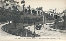The Road to the Train Station, Pau, France, early postcard, unused picture