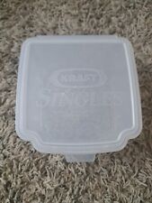 1 Vintage Kraft Cheese Singles Storage Container Clear Plastic Food Storage Box  picture