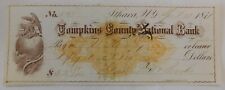 Tompkins County National Bank Cancelled Check 1871 picture