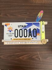 UTAH OLYMPIC WINTER GAMES. SAMPLE LICENSE PLATE. Rare. New old stock. official picture