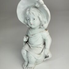 Antique Parian Ware Figurine Musik Girl 1880 Signed Numbered Bisque picture
