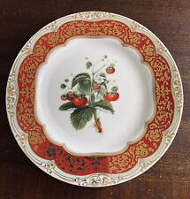 Andrea by Sadek Winterthur 8 Inch Decorative Strawberry Porcelain  Plate picture