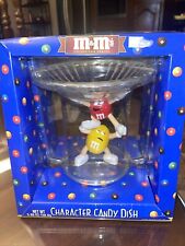 Vintage M&M's Holiday Red And Yellow Character Candy Dish New In Box picture