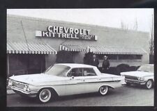 REAL PHOTO GENESEO ILLINOIS KITTRELL CHEVROLET CAR DEALER 1961 POSTCARD COPY picture