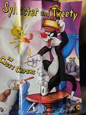 Time Warner Sylvester and Tweety. Cagey Capers Sega Genesis poster picture
