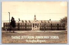 Postcard Arlington VA Virginia Thomas Jefferson Junior High School RPPC AF23 picture