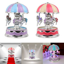Toys for Boys & Girls Carousel Music Box Merry-Go-Round LED Lights Birthday Gift picture