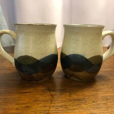 Otagiri Mug Vtg Hand painted Set of 2 Japan Coffee Tea Stoneware picture
