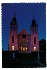 Midland Ontario Canada ~ North American Martyrs Shrine at night  postcard sku429 picture