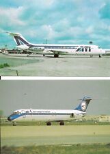 ATI Aero Transporti Italiani 2 McDonnell Douglas DC-9 Postcards, picture