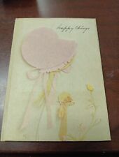 VINTAGE Happy Things Book By GIBSON GREETING CARDS 1972 Unusual Graphics 3-D picture