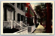 Upper Main Street Nantucket Massachusetts MA Street View White Fence Postcard picture