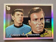 2013 Topps 75th Anniversary STAR TREK TOS Rainbow Foil #65 Captain Kirk Spock picture