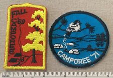 Vintage 1969 & '71 BOY SCOUT Camporee PATCHES BSA Generic Badge Fall Winter CE picture
