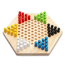 Portable Chinese Checker  Set Rubber Wood Chinese Checkers  I9L0 picture