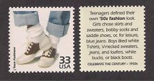1950's FASHION - BOBBY SOCKS & SADDLE SHOES - U.S. POSTAGE STAMP -MINT CONDITION picture