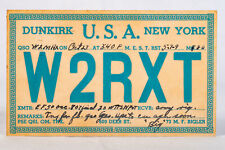 1946 Amateur Ham Radio QSL Card Dunkirk New York W2RXT MF Bigler picture