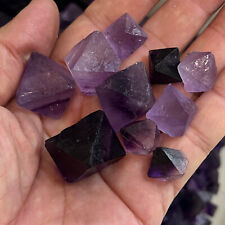 10pcs Natural Fluorite Quartz octahedron Crystal specimen Reiki Healing picture