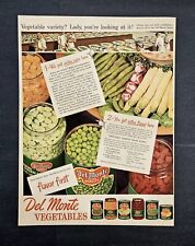 Del Monte vegetable ad vintage 1947 corn peas beans carrots advertisement picture
