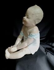 Perfect, Antique Bisque porcelain seated piano baby Heubach picture