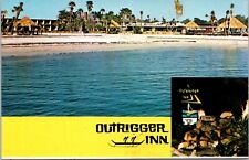 Outrigger Inn St Petersburg FL Dual View Beach Night Florida postcard H483 picture