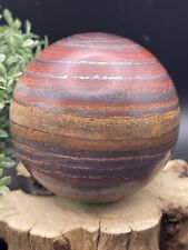 556g Natural Iron Tiger eye Crystal Sphere Ball Healing Energy 1.36lbs 77mm picture