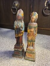 A Pair Of VINTAGE ALFCO NY CIGAR STORE INDIANs - 1940 -1950s - 12 Inch picture
