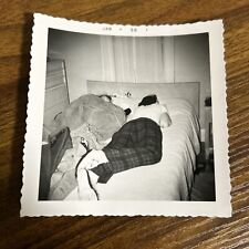 Ladies Sleeping in Bed Together 1950s Lesbian Int B&W Vintage Photo M2 picture