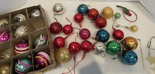Lot of 38 Shiny Brite USA Glass Christmas Tree Ornaments Vintage 1950’s Various picture